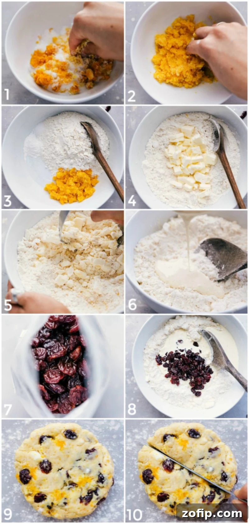 Creating scone dough by mixing together all the ingredients and shaping them into a dough ball.