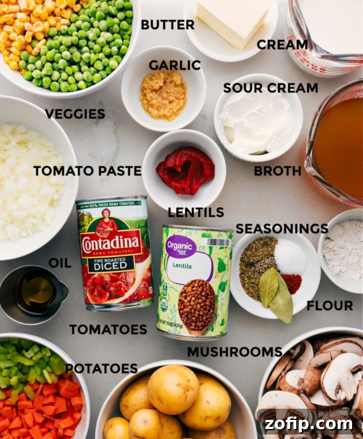 Verdant Shepherd's Pie 4 Close-up of baked Vegetarian Shepherd's Pie, showing crispy potato topping