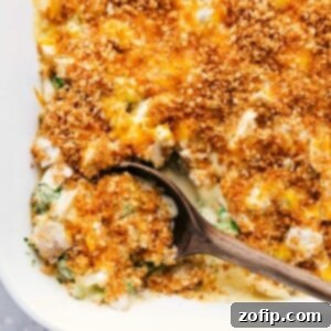 Comforting Chicken Divan Casserole 3 The completed Chicken Divan dish on the table, garnished and ready to be served and enjoyed by a family.