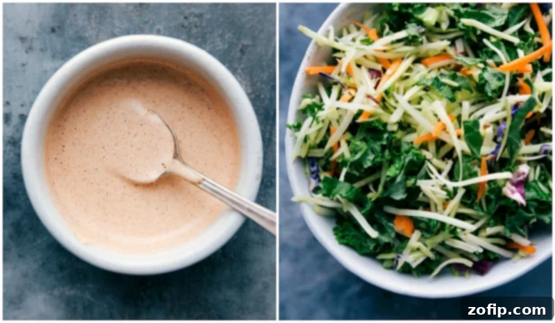 Perfectly seasoned and roasted butternut squash and black beans are loaded in a tortilla with an amazing, savory sauce. These vegetarian Butternut Squash Tacos are loaded with good-for-you ingredients and tons of flavor. Image showcasing the creamy sauce and fresh coleslaw ingredients that are used in these delicious butternut squash tacos.