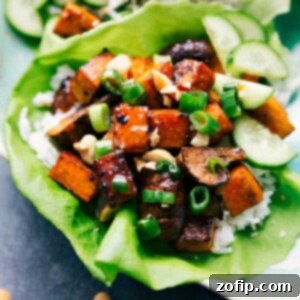 A delectable and healthy vegetarian lettuce wrap, ready to be enjoyed.