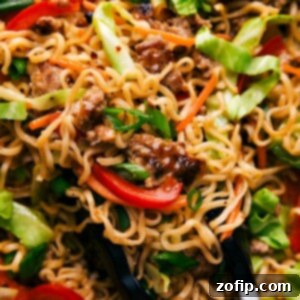 Savory egg roll in a bowl with ramen noodles, a delectable dish.