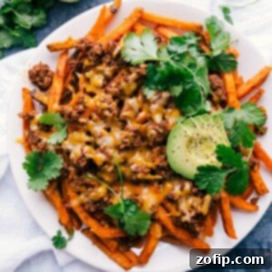 Loaded taco fries, a savory and satisfying dish.