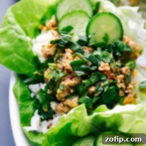 Spicy Thai Chicken Larb 3 Delicious Chicken Larb Wrap Ready to Enjoy
