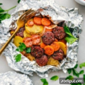 Hobo Foil Packets fresh out of the oven ready to be enjoyed.