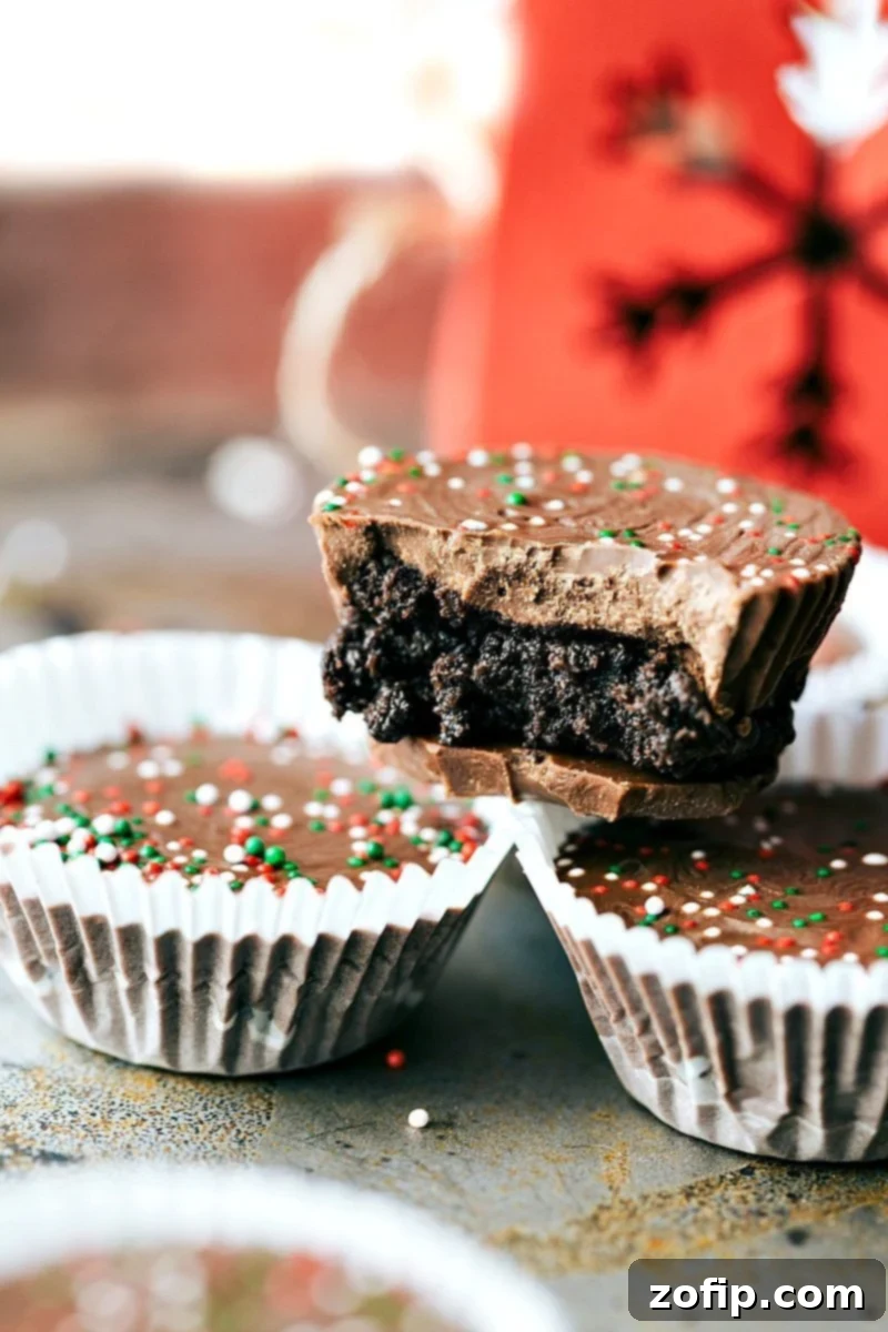 THREE INGREDIENT easy, no-bake Chocolate THIN MINT cups via chelseasmessyapron.com