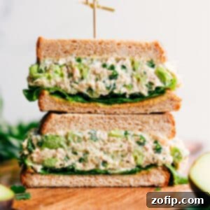 A vibrant serving of Avocado Tuna Salad showcasing its creamy texture and fresh ingredients.