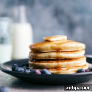 Protein-Packed Greek Yogurt Pancakes 3 Stack of Greek Yogurt Pancakes.