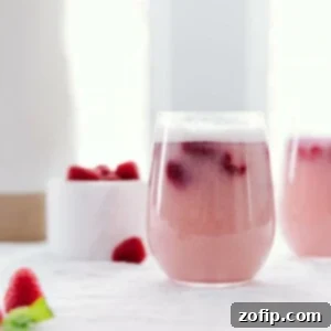 Sparkling Sherbet Punch 6 A glass of vibrant raspberry Sherbet Punch, showcasing its creamy texture and fresh raspberry garnish.