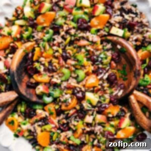 Savory Wild Rice Pilaf 3 Cranberry Orange Wild Rice Pilaf served in a decorative bowl