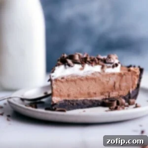 A decadent slice of nutella pie, crowned with whipped cream and chocolate shavings, on a plate with a spoon, inviting a bite.