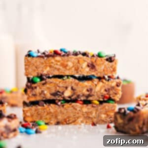 Best Ever Chewy Granola Bars 3 Homemade Chewy Granola Bars with M&M's and chocolate chips