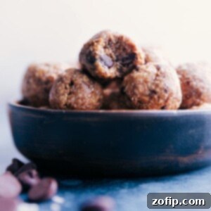 Wholesome Oatmeal Bites 7 Final plated Oatmeal Energy Balls.