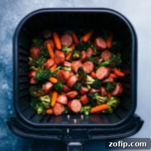 Honey Mustard Chicken Sausage and Veggies served in a bowl