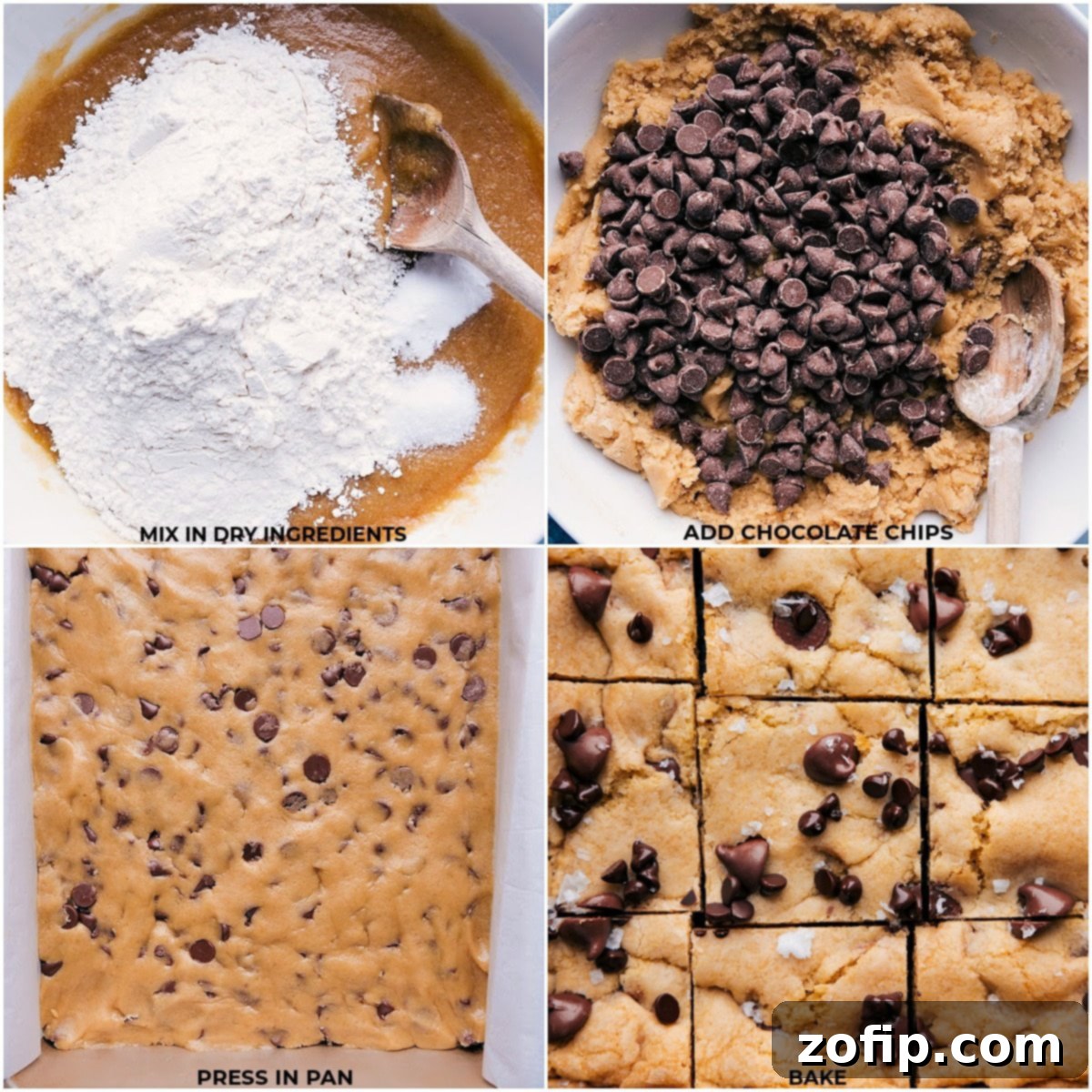 A freshly baked pan of chocolate chip cookie bars, perfectly golden and warm, ready to be cooled and sliced, showcasing the melted chocolate chips on top.