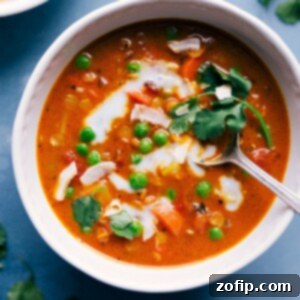 Hearty Coconut Curry Lentil Soup 2 A bowl of freshly made Curry Lentil Soup, rich in color and texture.