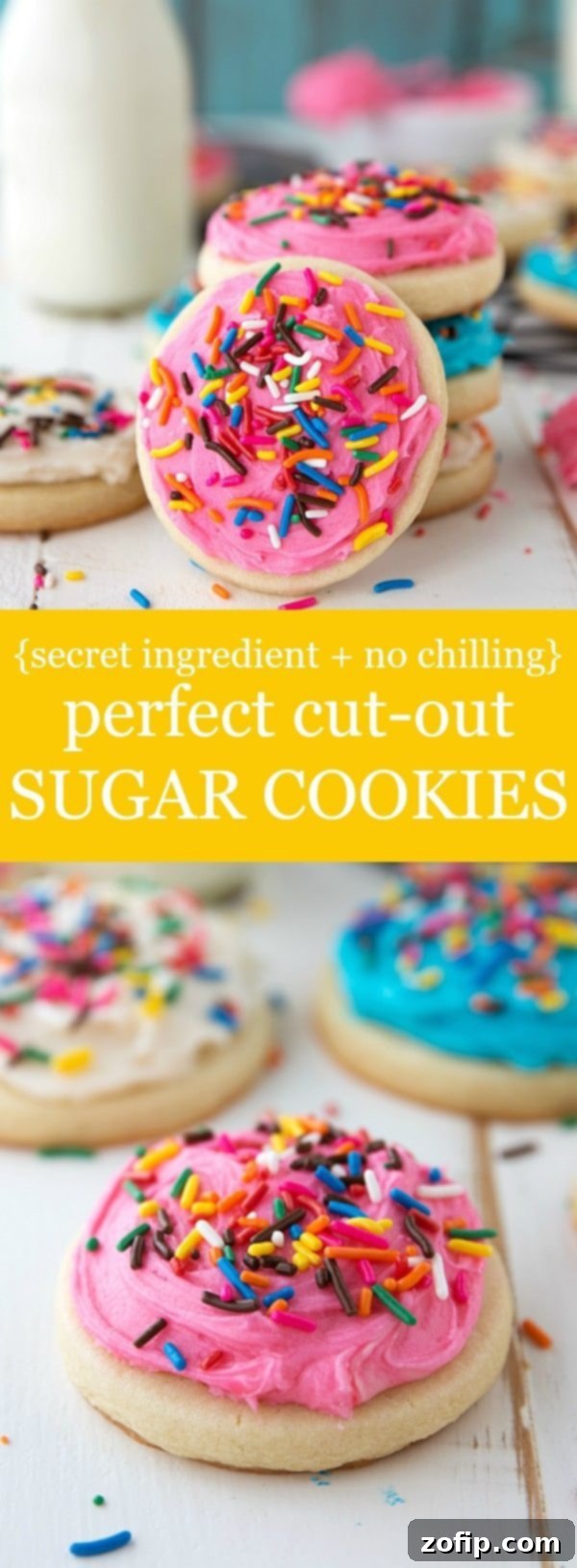 No-Spread Cut-Out Sugar Cookies 3 2 secret ingredients make up the softest and BEST sugar cookies that require no chilling.