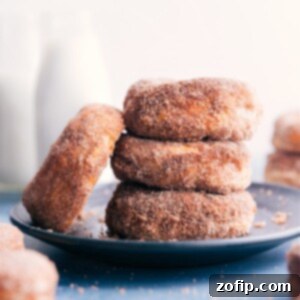 Finished Air Fryer Donuts on a plate