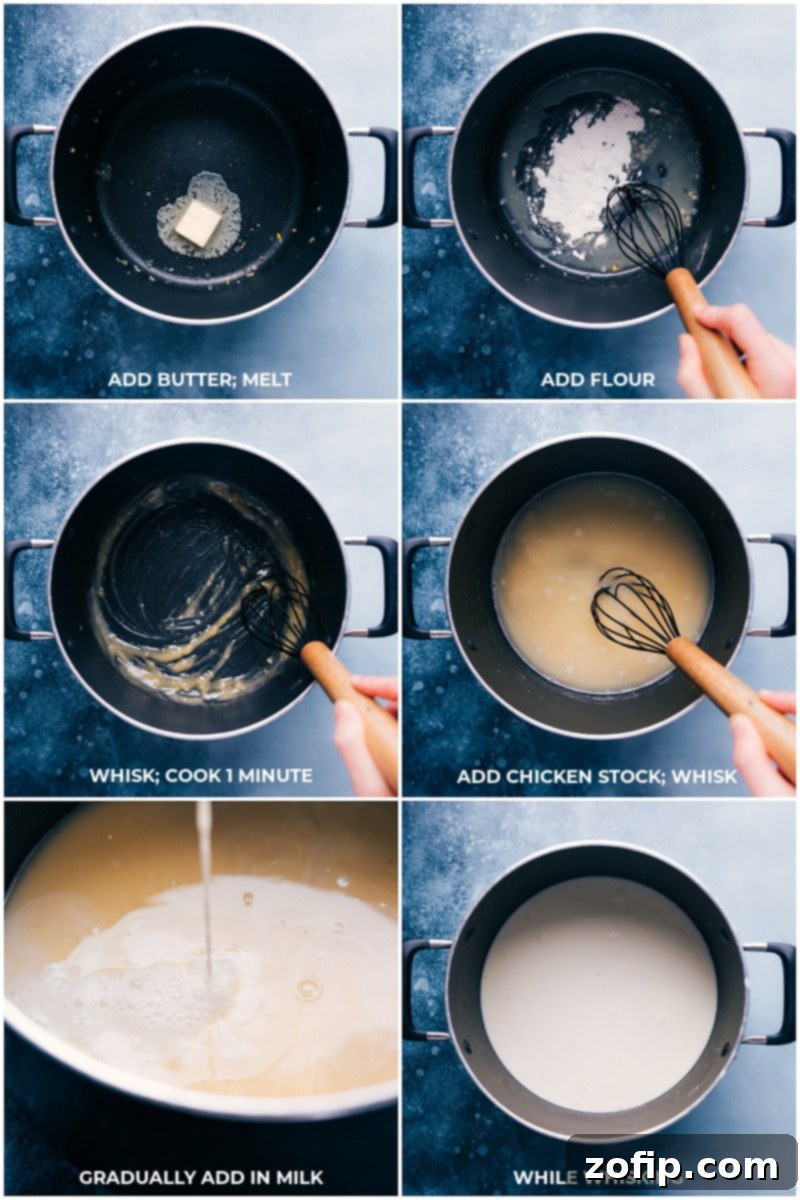 Preparing the Rich and Creamy Pesto Sauce for Orzo Process shot of a creamy pesto sauce being stirred in a pot, demonstrating the velvety texture