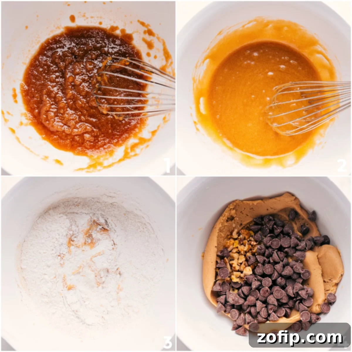 Mixing wet and dry ingredients for the Levain Cookie Recipe