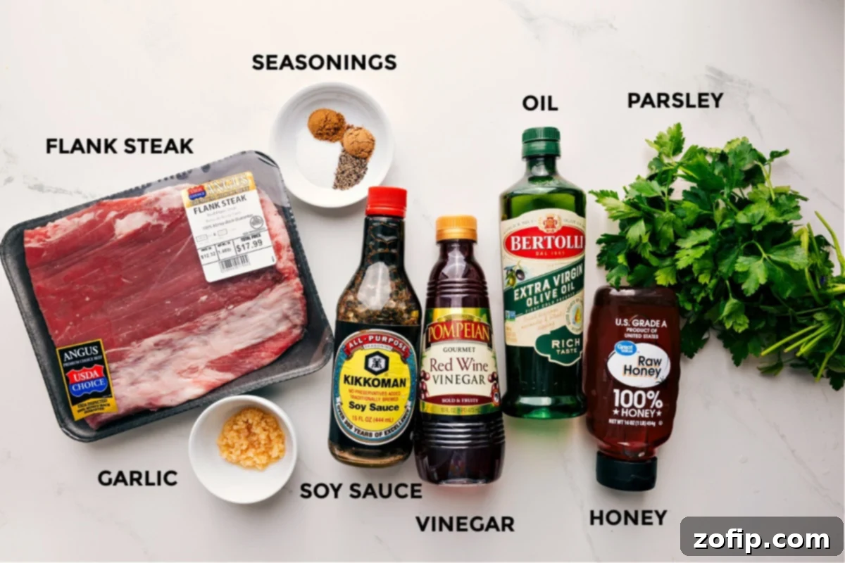 Ingredients for London Broil Recipe