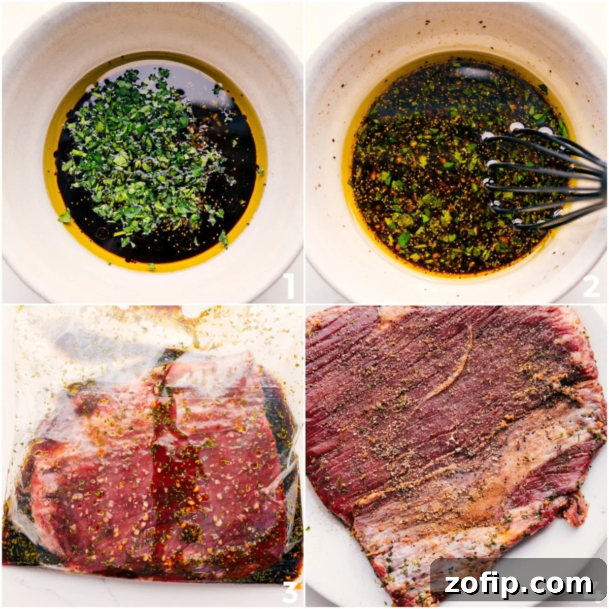 Making the London Broil Marinade