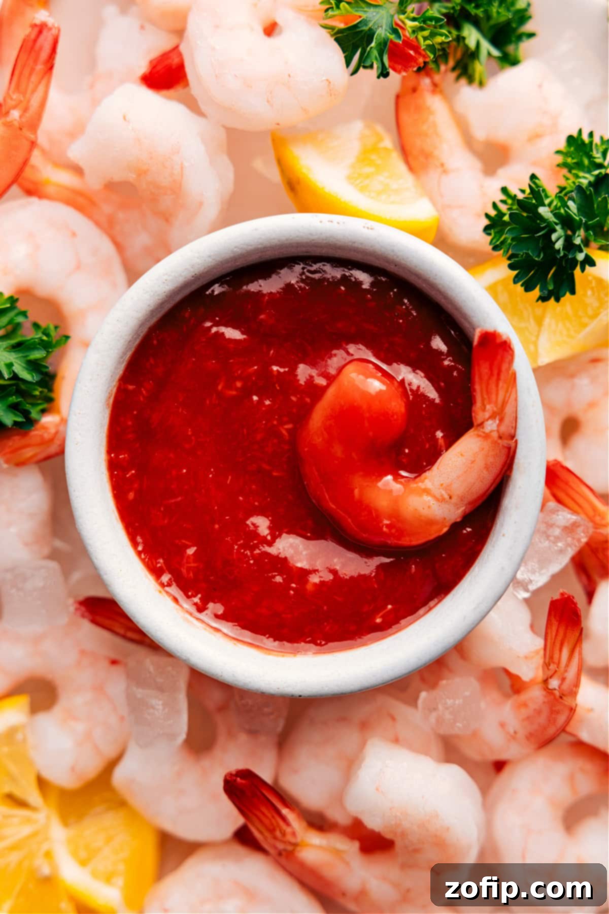 Homemade Cocktail Sauce with Shrimp