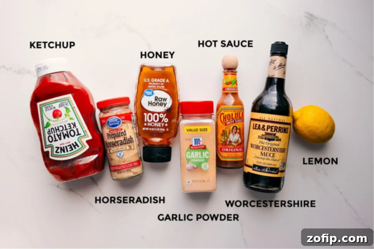 Ingredients for Cocktail Sauce Recipe