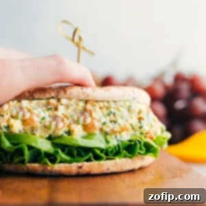 Curry Chicken Salad in a sandwich with lettuce and avocado, the perfect mix.