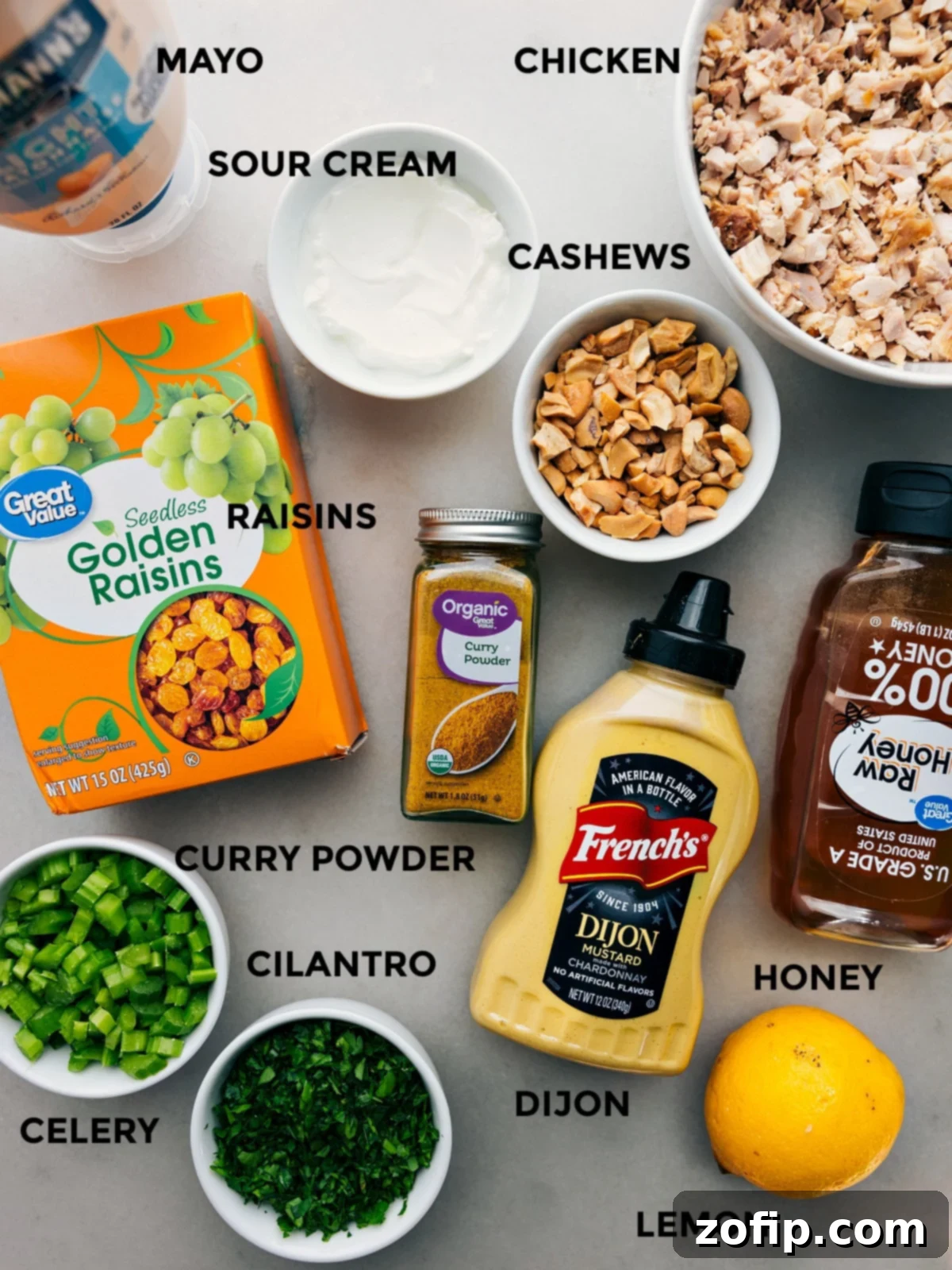 Curry Chicken Salad Ingredients