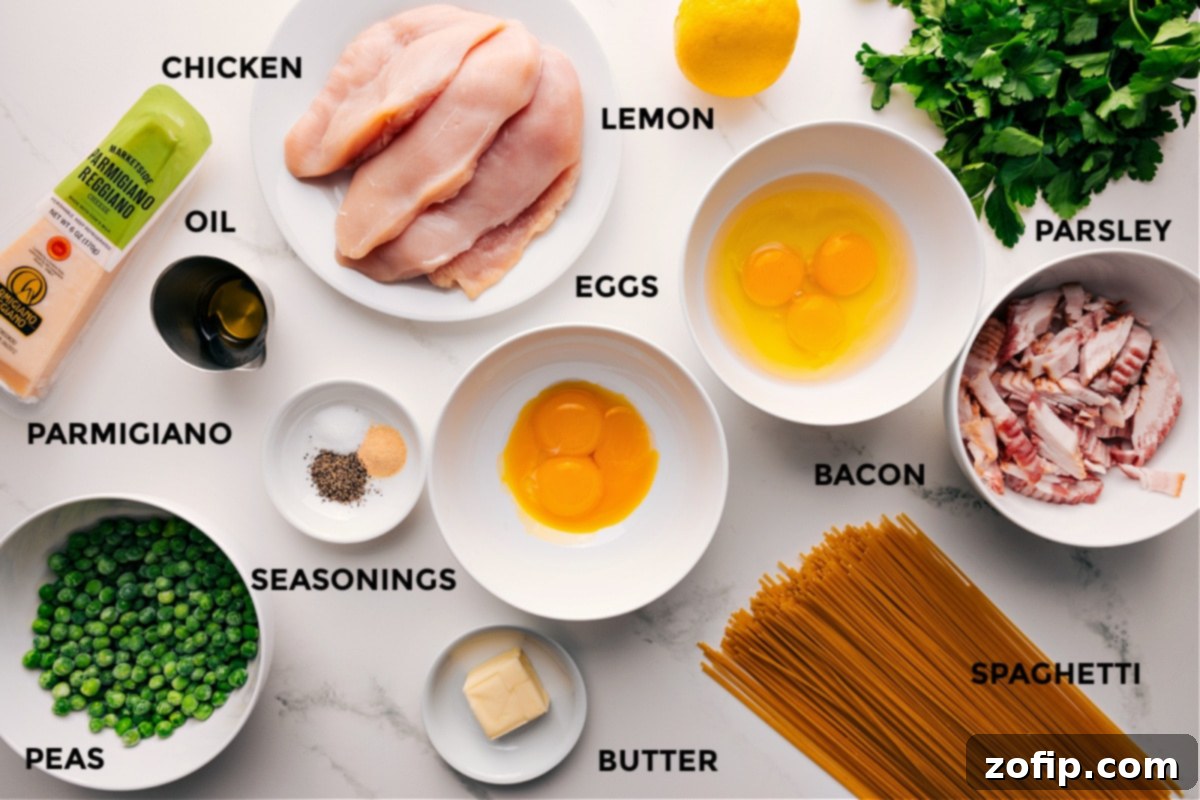 Chicken Carbonara Ingredients