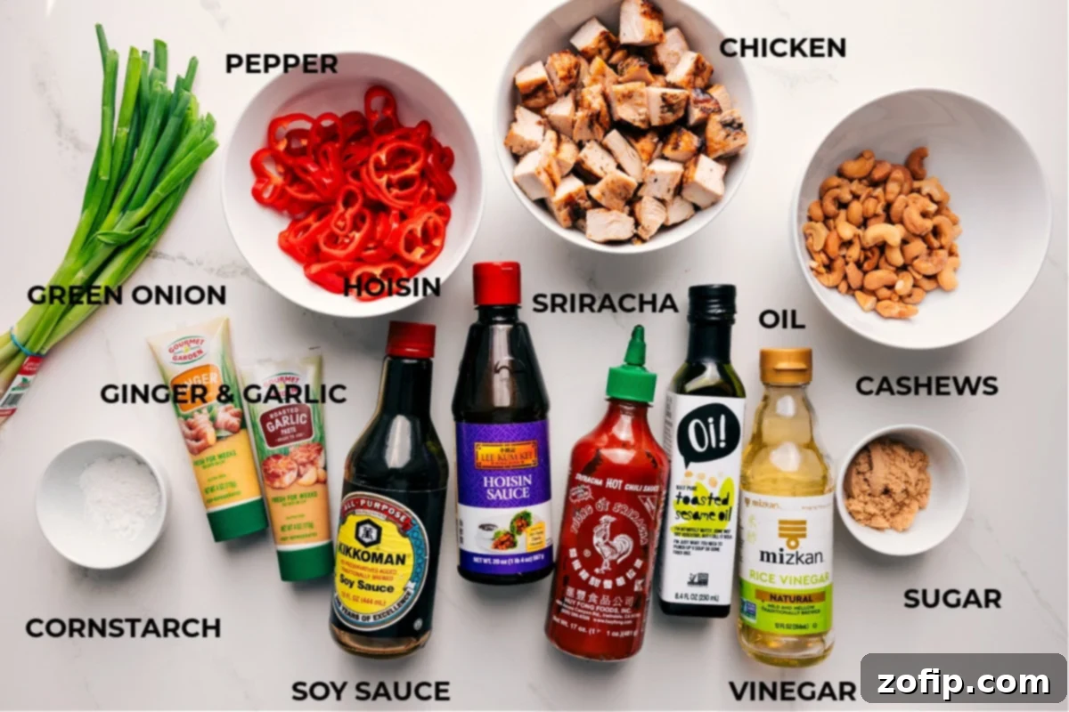 Ingredients to Make Cashew Chicken Ingredients for Cashew Chicken