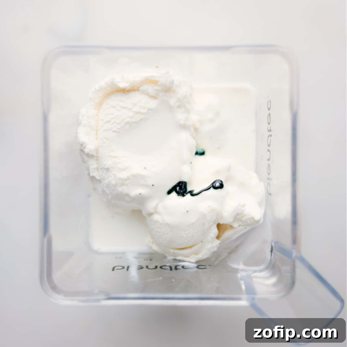 All the ingredients go into the blender.